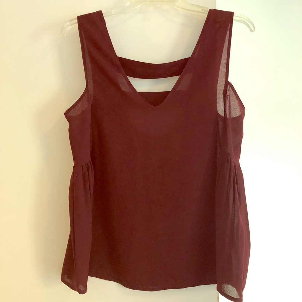ZARA Sleeveless Chiffon Flowy Top